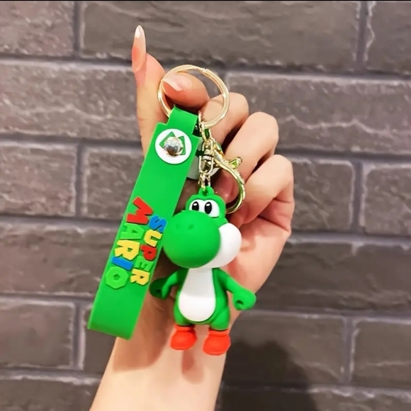 unbranded Other - Super Mario Yoshi Keychain | Cute Nintendo Character Keyring | Gamer